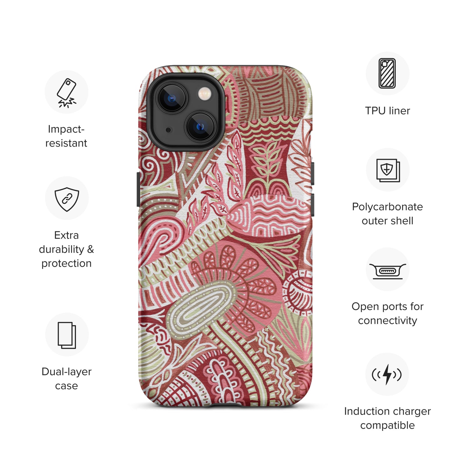 Ruby Row iPhone Tough Case